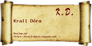 Krall Dóra névjegykártya