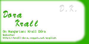 dora krall business card